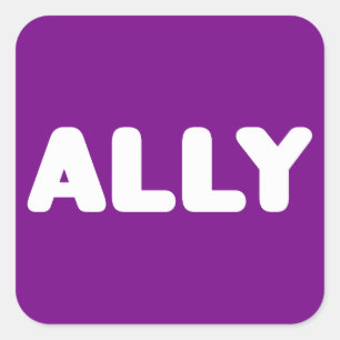 Verbündet-Geist-Tag des Verbündet-LGBTQ gerader Quadratischer Aufkleber