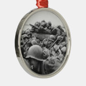 Verbündete Weltkrieg-Soldaten, die den Rhein Silbernes Ornament (Rechts)