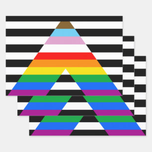 Verbündeten-Fortschritts-Regenbogenflagge Geschenkpapier Set