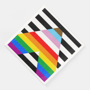 Verbündeten-Fortschritts-Regenbogenflagge Serviette