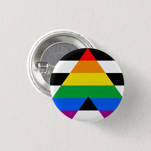 Verbündeten-Stolzflagge Button (Vorne & Hinten)