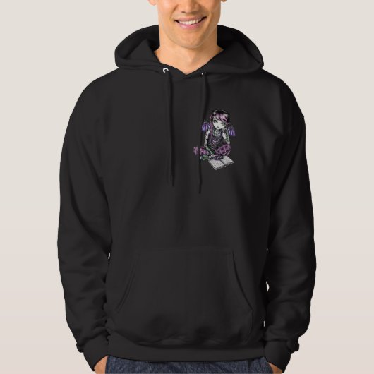 "Verbündeter" Emo Schulmädchen-feenhafter Hoodie (Vorderseite)