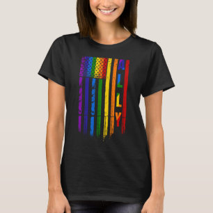 Verbündeter Lgbt Lgbtq Regenbogen Stolz Amerikanis T-Shirt