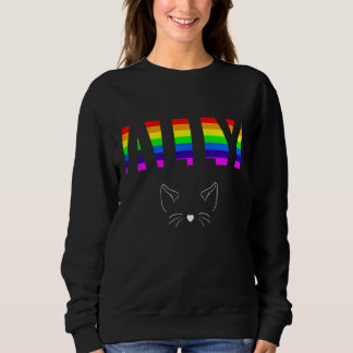 Verbündeter Stolz LGBTQ Gleichheit Regenbogen Lesb Sweatshirt