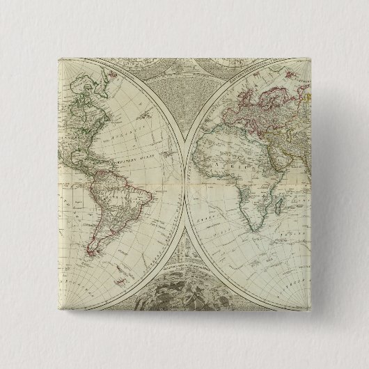 Verbundwelt oder Erdball Button (Vorderseite)