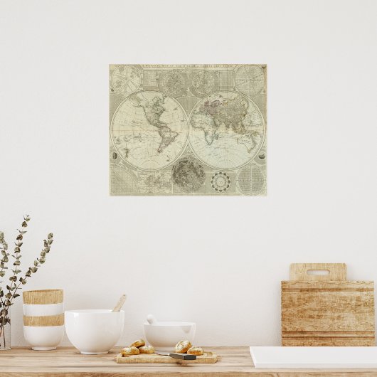 Verbundwelt oder Erdkugel Poster (Küche)