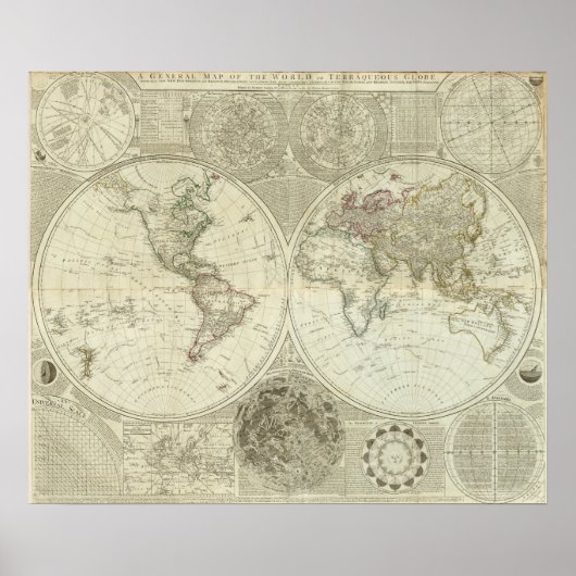 Verbundwelt oder Erdkugel Poster (Vorne)