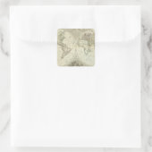 Verbundwelt oder Erdkugel Quadratischer Aufkleber (Tasche)
