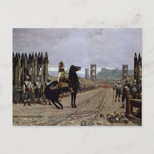 Vercingetorix vor Caesar, 52 BC, 1886 Postkarte (Vorderseite)