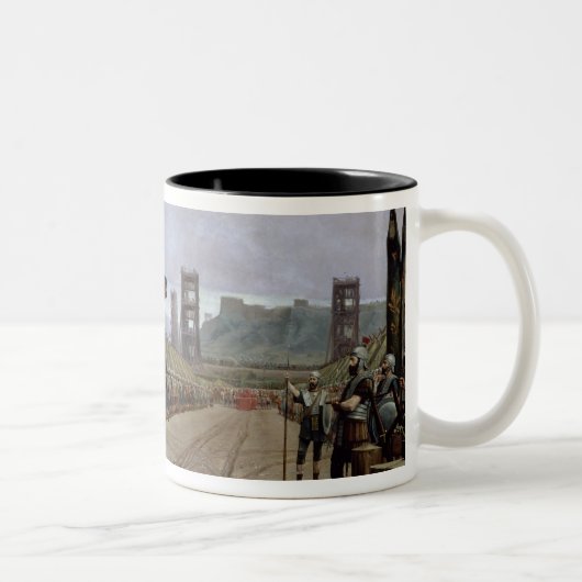 Vercingetorix vor Caesar, 52 BC, 1886 Zweifarbige Tasse (Rechts)