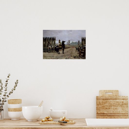 Vercingetorix vor Caesar, 52 v. Chr., 1886 Poster (Küche)