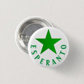 Verda Stelo (Esperanto Star) Button (Vorne & Hinten)