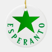 Verda Stelo (Esperanto Star) Keramik Ornament (Hinten)