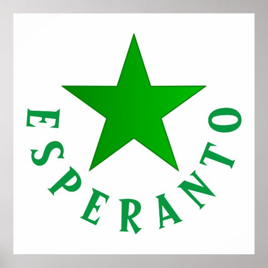 Verda Stelo (Esperanto Star) Poster (Vorne)