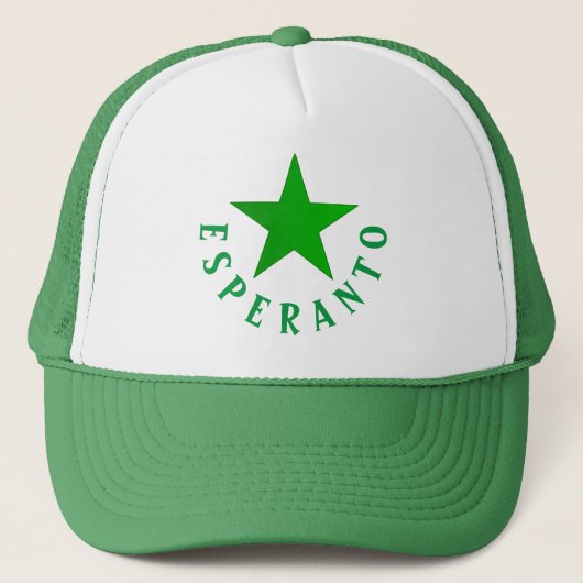 Verda Stelo (Esperanto Star) Truckerkappe (Vorderseite)