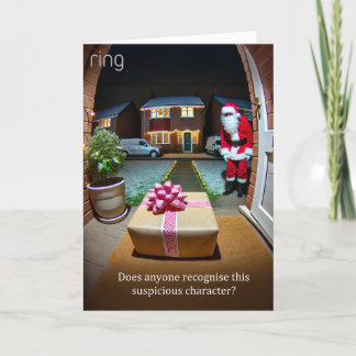 Verdächtige Weihnachts-Grußkarte 2024 Feiertagskarte