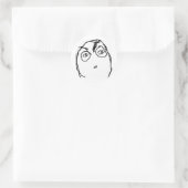 verdächtiges Gesicht Runder Aufkleber (Tasche)