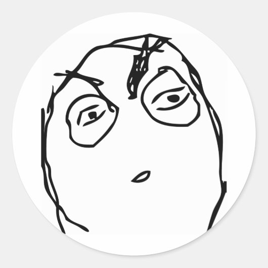 verdächtiges Gesicht Runder Aufkleber (Vorderseite)