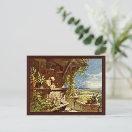 Verdächtiges Rauchen von Spitzweg Carl Postkarte (Stehend Vorderseite)