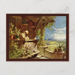 Verdächtiges Rauchen von Spitzweg Carl Postkarte