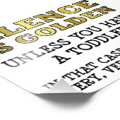 Verdächtiges Schweigen mit Kleinkindern Funny Post Fotodruck (Ecke)