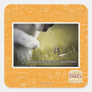 Verdammt über euch quadratischer aufkleber