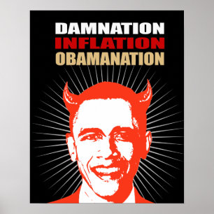 VERDAMMUNG. INFLATION. OBAMANATION POSTER