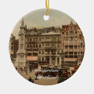 Verdammungs-Quadrat, Amsterdam, die Niederlande Keramik Ornament