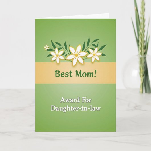 Verdant Best Mom Illustration Card Karte (Vorderseite)