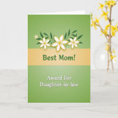 Verdant Best Mom Illustration Card Karte (Gelbe Blume)