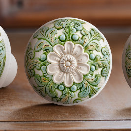Verdant Blossom Elegance Keramik Knob Pull Keramikknauf