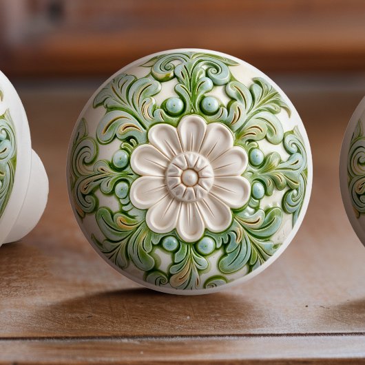 Verdant Blossom Elegance Keramik Knob Pull Keramikknauf