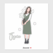 Verdant Blossom individuell anpassbar Aufkleber (Blatt)