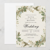 Verdant Botanical Archway Wedding Einladung (Vorne/Hinten)