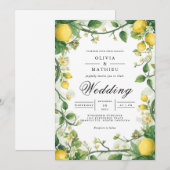 Verdant Citrus Bloom Arch Wedding Einladung (Vorne/Hinten)