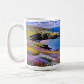 Verdant Cliffs und Azure Waves Kaffeetasse (Links)