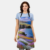Verdant Cliffs und Azure Waves Schürze (Getragen)