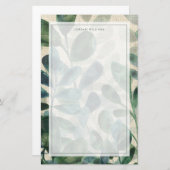 Verdant-Eleganz - tropische Blätter Briefpapier (Vorne/Hinten)