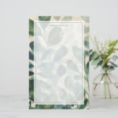 Verdant-Eleganz - tropische Blätter Briefpapier (Stehend Vorderseite)