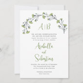 Verdant Floral Arch Wedding Einladung (Vorderseite)
