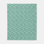 Verdant Green White Abstraktes Wirbles Muster Fleecedecke (Vorderseite)