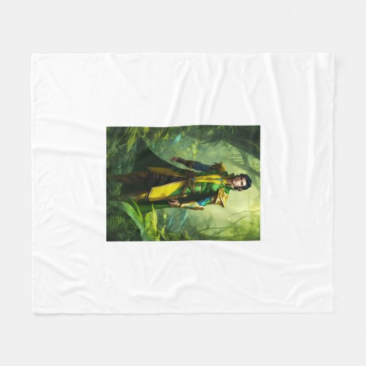 "Verdant Guardian: The Nature's Sentinel" Fleecedecke (Vorderseite (Horizontal))