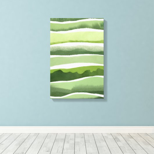 Verdant Harmony Stretched Canvas Print Leinwanddruck (Insitu (Holzboden))