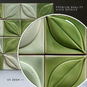 Verdant Illusion Imitate Embossed Keramik Tile Fliese