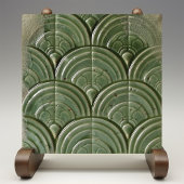 Verdant Jade Art Nouveau Inspirierte Keramik Tile Fliese