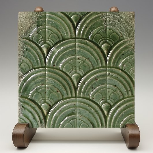 Verdant Jade Art Nouveau Inspirierte Keramik Tile Fliese