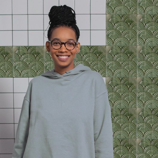 Verdant Jade Art Nouveau Inspirierte Keramik Tile Fliese