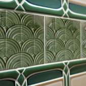 Verdant Jade Art Nouveau Inspirierte Keramik Tile Fliese