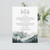 Verdant Peaks Misty Forest Watercolor Begleitkarte (Stehend Vorderseite)