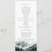 Verdant Peaks Mountain Wedding Program Programm (Rückseite)